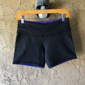 Lululemon Black & Purple Reversible Shorts